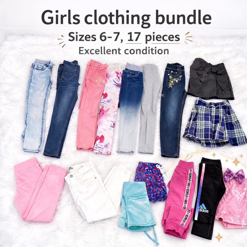 Girl’s clothing bundle, sizes 6-7, excellent condition, 17 pieces